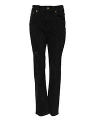 Dolce & Gabbana Black Boyfriend Cotton Flared Denim Jeans - IT38 | XS - Jeans
