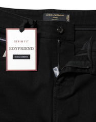 Dolce & Gabbana Black Boyfriend Cotton Stretch Denim Jeans - IT42|M