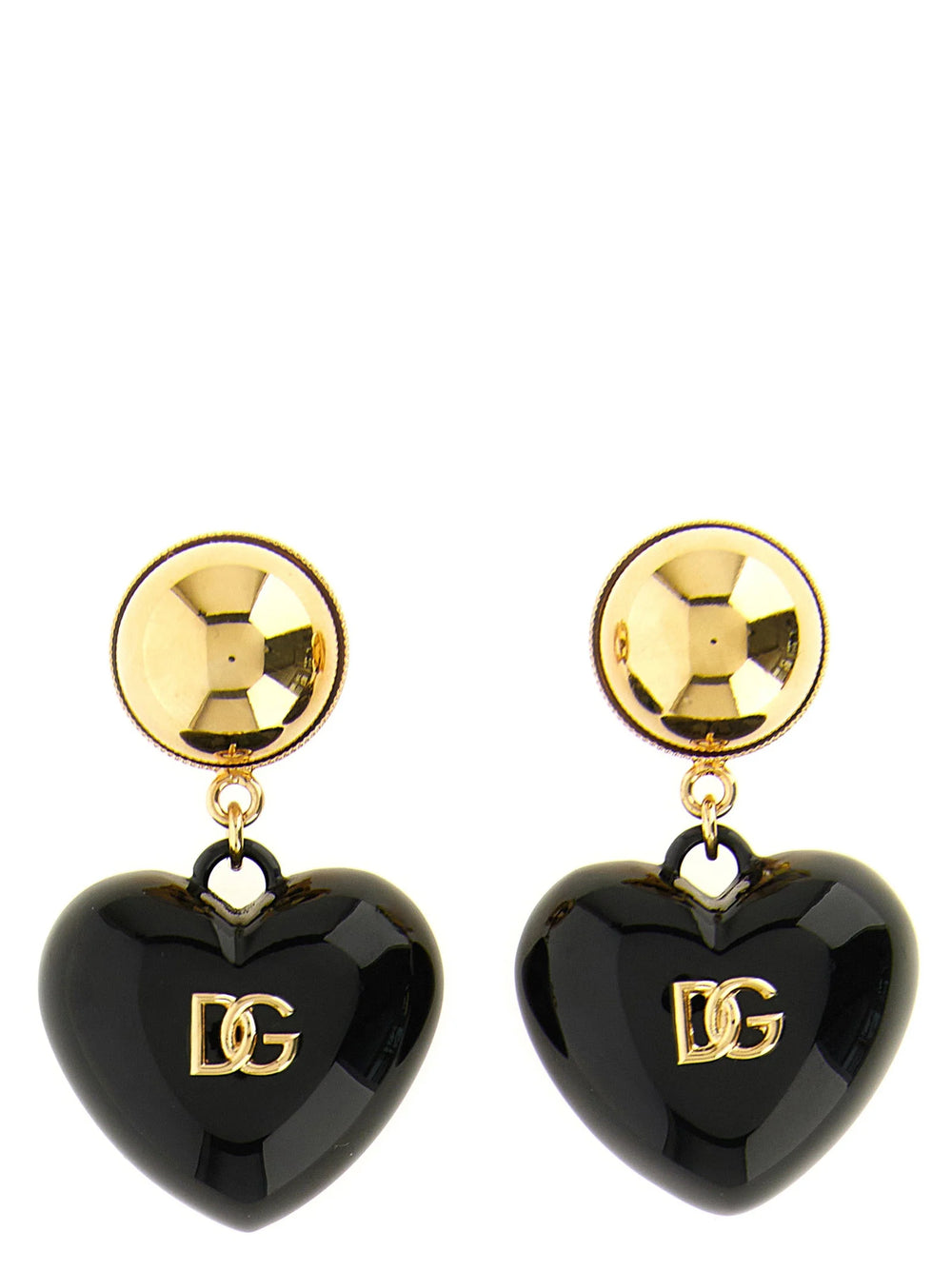 Dolce & Gabbana Black Brass Earrings - One Size