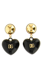 Dolce & Gabbana Black Brass Earrings - One Size
