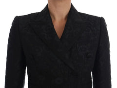 Dolce & Gabbana Black Brocade Blazer Jacket - IT42|M - Coats & Jackets
