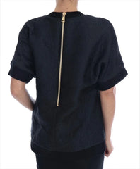 Dolce & Gabbana Black Brocade Cocktail Crystal Sweater - IT38 | S - Sweaters