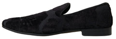 Dolce & Gabbana Black Brocade Loafers Formal Shoes - EU44/US11