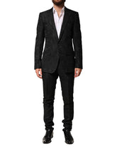 Dolce & Gabbana Black Brocade Single Breasted 2 Piece Suit - IT46 | S
