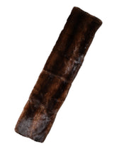 Dolce & Gabbana fekete-barna csíkos szőrmés sál