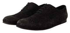 Dolce & Gabbana Black Caiman Leather Mens Oxford Shoes - EU44/US11