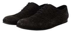 Dolce & Gabbana Black Caiman Leather Mens Oxford Shoes - EU44/US11 - Shoes
