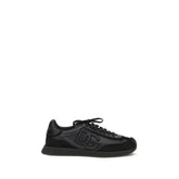 Dolce & Gabbana Black Calf Leather Bos Taurus Athletic Sneakers - EU45/US12
