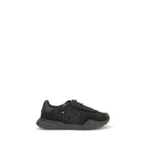 Dolce & Gabbana Black Calf Leather Bos Taurus Chunky Sneakers