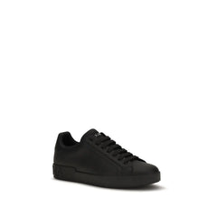 Baskets basses Bos Taurus en veau noir Dolce & Gabbana