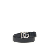 Dolce & Gabbana Black Calf Leather Bos Taurus Regular Belt