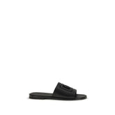 Dolce & Gabbana Black Calf Leather Bos Taurus Sandals - Sandals