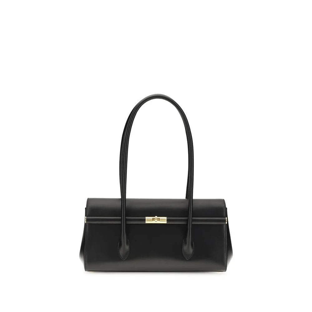 Dolce & Gabbana Musta Nahka Bos Taurus Olkalaukku