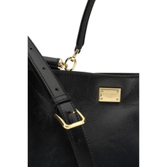 Sac bandoulière en veau marron Bos Taurus Dolce & Gabbana