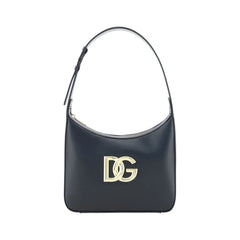 Dolce & Gabbana Black Calf Leather Bos Taurus Shoulder Bag