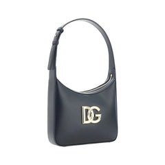 Dolce & Gabbana Black Calf Leather Bos Taurus Shoulder Bag