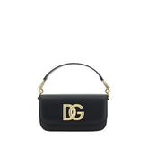 Dolce & Gabbana Black Calf Leather Bos Taurus Shoulder Bag