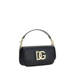 Dolce & Gabbana Black Calf Leather Bos Taurus Shoulder Bag