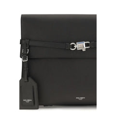 Dolce & Gabbana Schwarze Kalbsleder-Umhängetasche