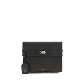 Dolce & Gabbana Black Calf Leather Bos Taurus Shoulder Bag