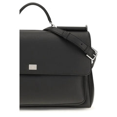 Dolce & Gabbana Black Calf Leather Bos Taurus Shoulder Bag