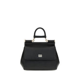 Dolce & Gabbana Black Calf Leather Bos Taurus Shoulder Bag