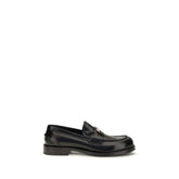 Dolce & Gabbana Black Calf Leather Bos Taurus Slip-On Loafers