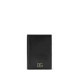 Dolce & Gabbana Black Calf Leather Bos Taurus Wallet