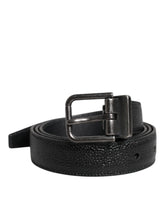Dolce & Gabbana Black Calf Leather Classic Metal Buckle Belt - 90 cm / 36 Inches - Belts