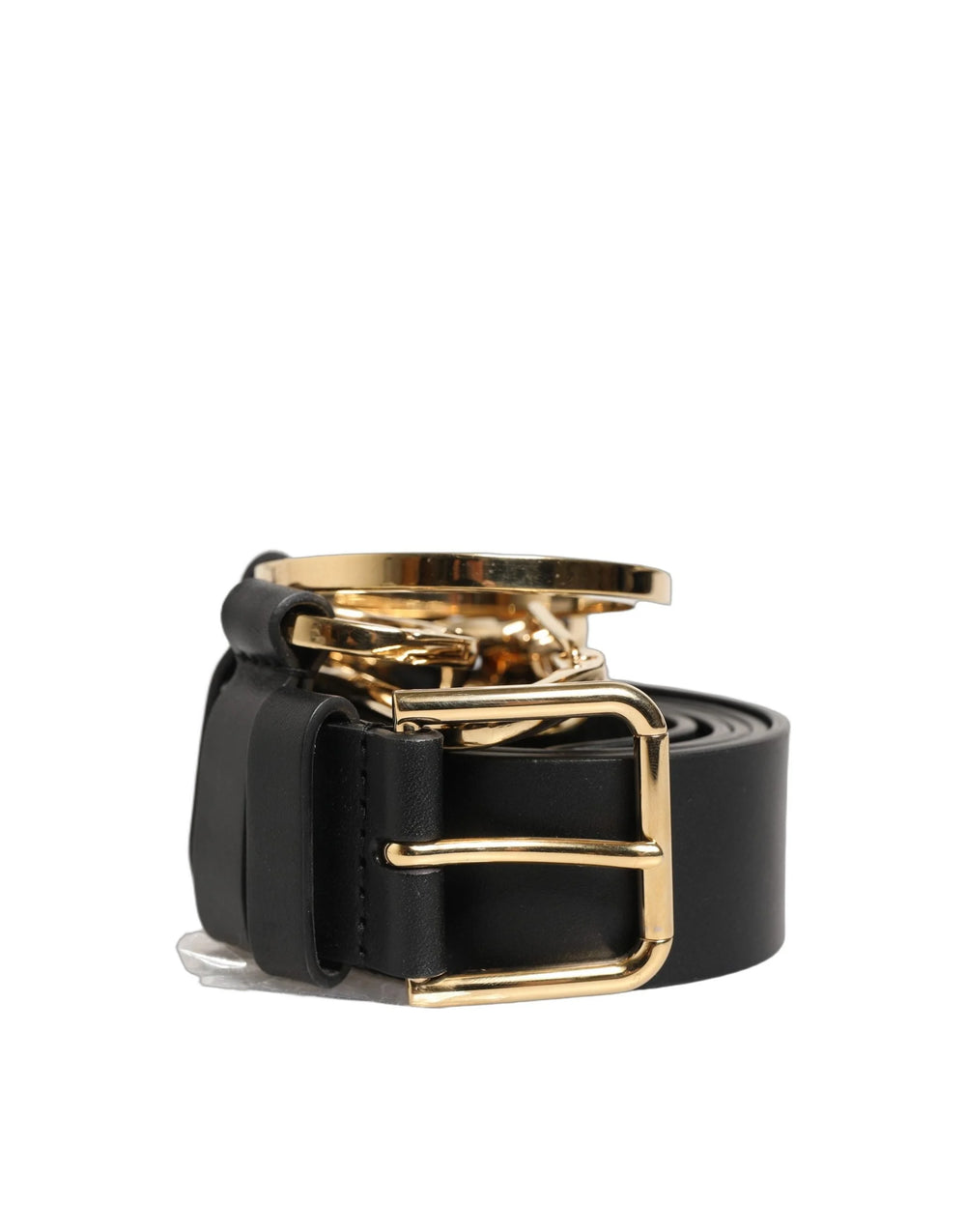 Dolce & Gabbana Black Calf Leather Gold Metal Buckle Men Belt - 90 cm / 36 Inches