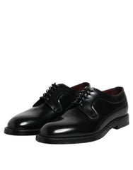 Dolce & Gabbana Black Calf Leather Lace Up Dress Derby Shoes - Shoes