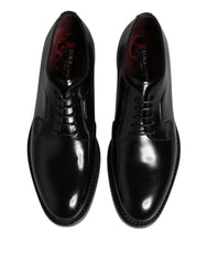 Dolce & Gabbana Black Calf Leather Lace Up Dress Shoes - EU46/US13 - Shoes