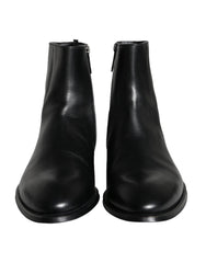 Dolce & Gabbana Black Calf Leather Men Ankle Boots Men Shoes - EU41/US8 - Boots