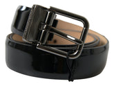 Dolce & Gabbana Black Calf Leather Metal Buckle Men Belt - 75 cm / 29,5 Inches - Belts