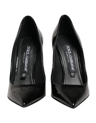 Dolce & Gabbana Black Calf Leather Stiletto Heels Pumps Shoes - EU35.5/US5