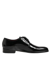 Dolce & Gabbana Black Calfskin Leather Derby Dress Shoes