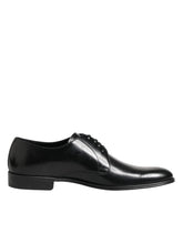Dolce & Gabbana Black Calfskin Leather Derby Dress Shoes - EU41.5/US8.5