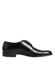 Dolce & Gabbana Black Calfskin Leather Derby Dress Shoes - EU41.5/US8.5
