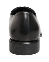 Dolce & Gabbana Schwarze Leder Derby Herren Schuhe