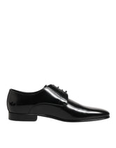 Dolce & Gabbana Black Calfskin Leather Derby Men Dress Shoes - EU 42 | US 9 - Shoes