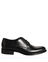 Dolce & Gabbana Black Calfskin Leather Derby Men Dress Shoes - EU42/US9
