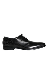 Dolce & Gabbana Black Calfskin Leather Derby Men Dress Shoes - EU43/US10 - Shoes