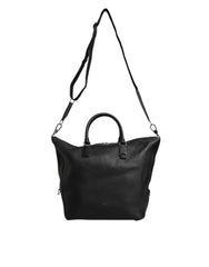 Dolce & Gabbana Black Calfskin Leather Hand Shoulder Duffle Bag - Duffel Bags