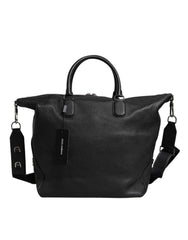 Dolce & Gabbana Black Calfskin Leather Hand Shoulder Duffle Bag - Duffel Bags