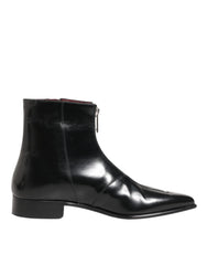 Dolce & Gabbana Black Calfskin Leather Men SHORT Boots Shoes - EU 41 | US 8 - Boots