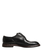 Dolce & Gabbana Black Calfskin Leather Oxford Dress Shoes