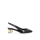 Dolce & Gabbana Black Calfskin Mid Heel Pumps - EU36.5/US6.5