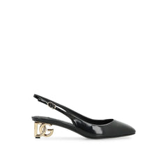 Dolce & Gabbana Black Calfskin Mid Heel Pumps - EU36.5/US6.5