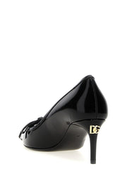 Dolce & Gabbana Black Calfskin Mid Heel Pumps - EU37/US7