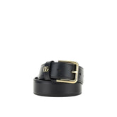 Dolce & Gabbana Black Calfskin Regular Belt - 80 cm / 32 Inches